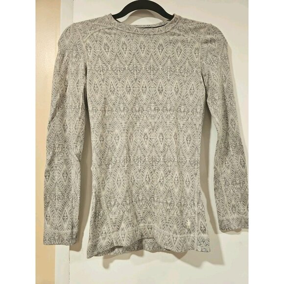 Smartwool Merino 250 Women XS Base Layer Pullover Top Nordic Geometric - Picture 2 of 12